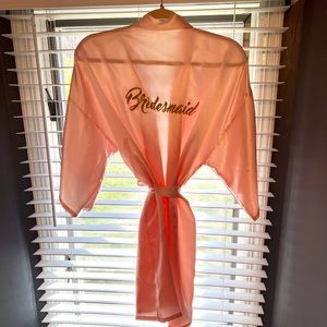 Short sleeved Belted bridesmaid robe